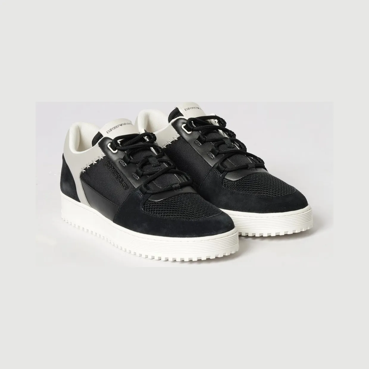 Emporio armani Mesh and Suede Sneakers Blue (EM004838AF24321MB617)