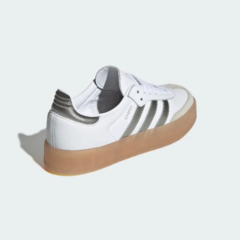 Adidas Sambae Cloud White / Silver Metallic / Gum (JS3943)