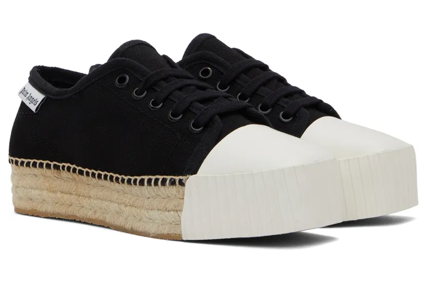 Palm Angels Black Lace-Up Espadrille Sneakers (PWIB003S22FAB0011000) (4)