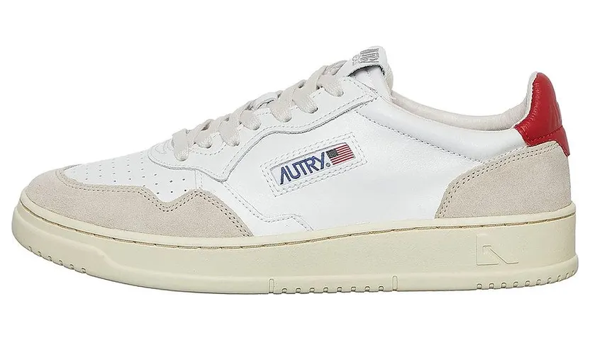 Autry Medalist Low White / Red (AULMLS43)