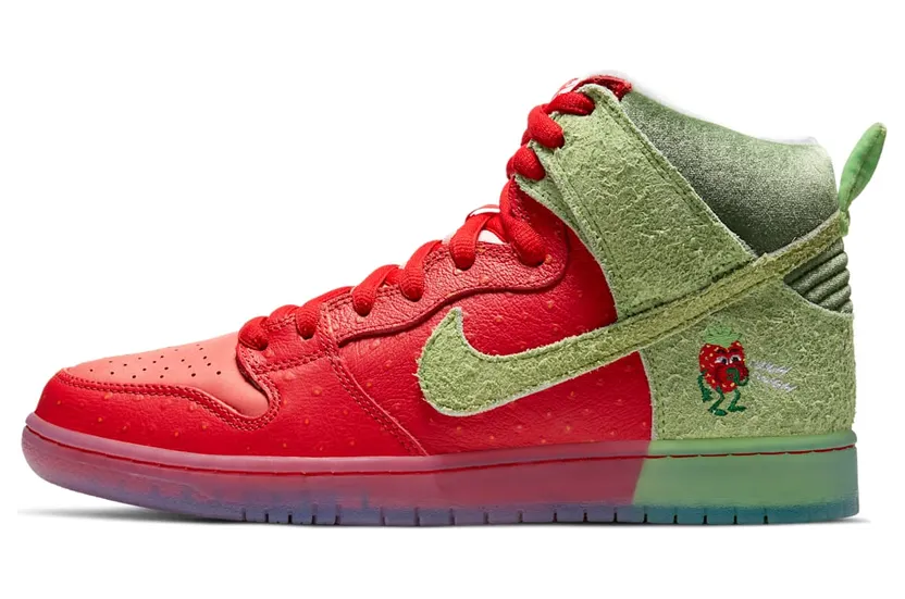 Nike Dunk High SB ‘Strawberry Cough’ University Red/Spinach Green/Magic Ember (CW7093-600)