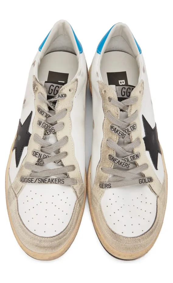 Golden Goose Ball-Star Low White Light Blue (GMF00117F00209981307) (5)