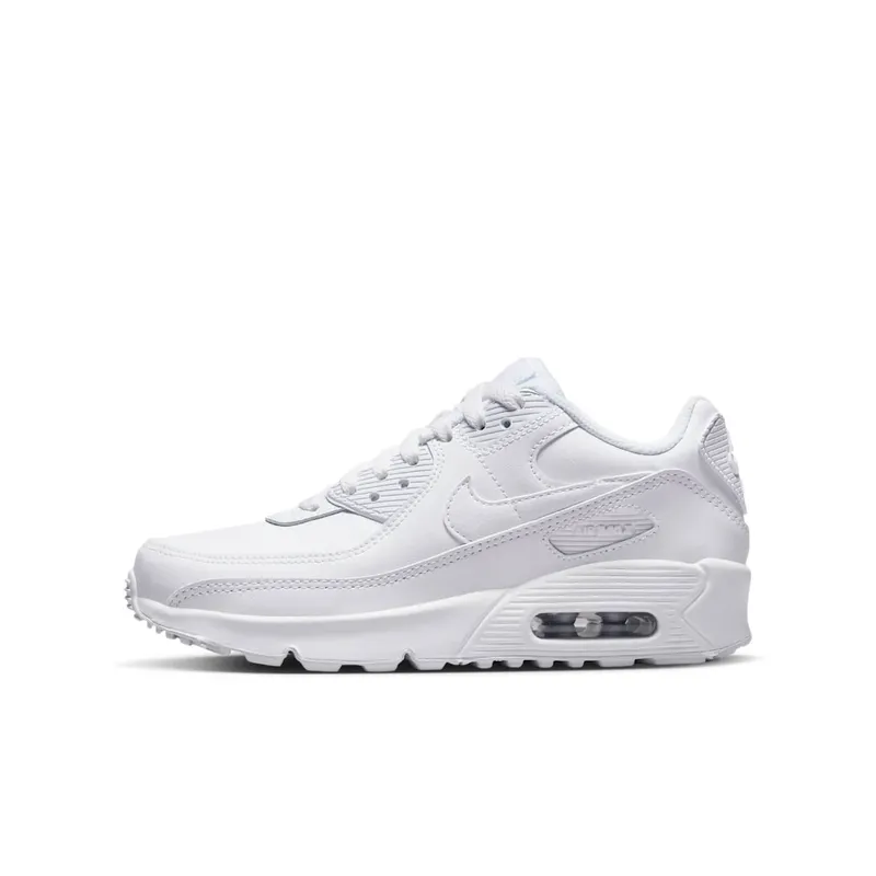 Nike Air Max 90 Recraft Triple White (GS) White/Metallic Silver-White-White (CD6864-100)