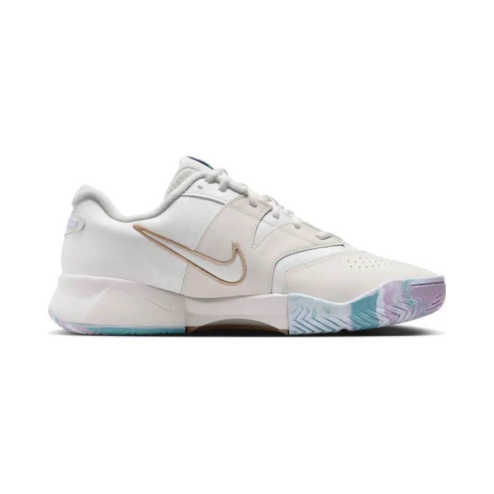Nike Court Lite 4 Premium Leather Summit White Phantom Denim Turquoise Hemp (FV3982-100)
