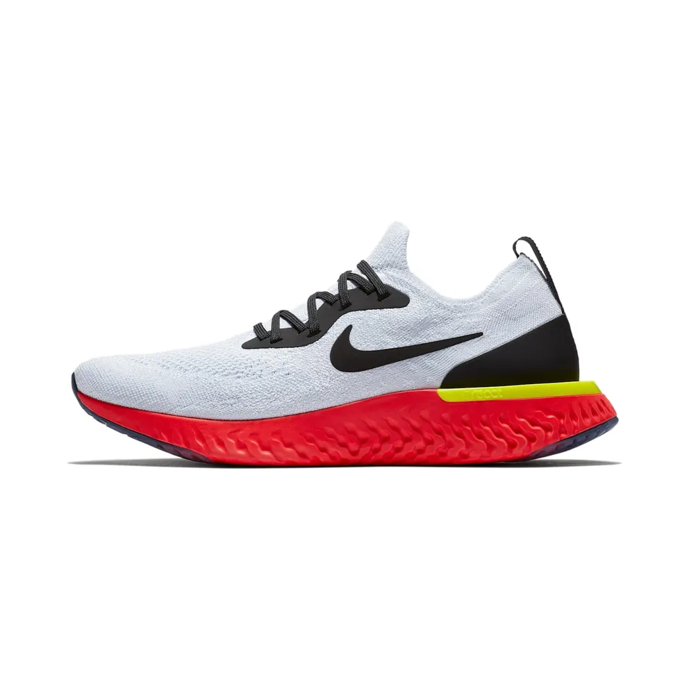 Nike Epic React Flyknit White Bright Crimson (AQ0067-103)