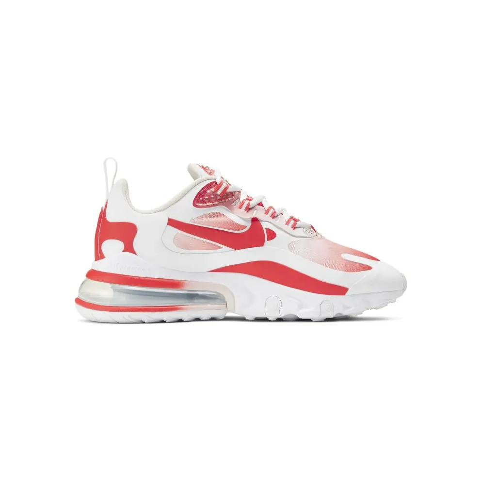 Nike Air Max 270 React SE Bubble Wrap (W) White/Track Red-Barely Rose (BV3387-100)
