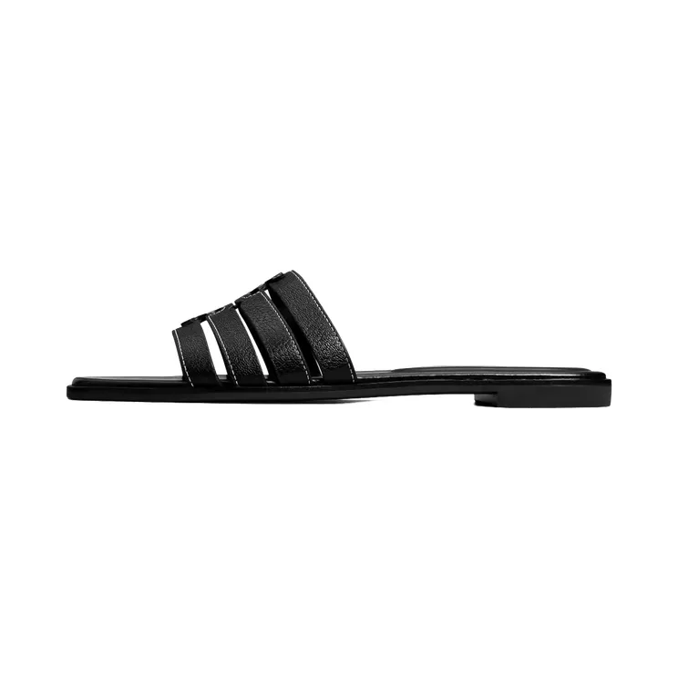 Tory Burch Ines Cage Slide “Perfect Black” (158616-006)