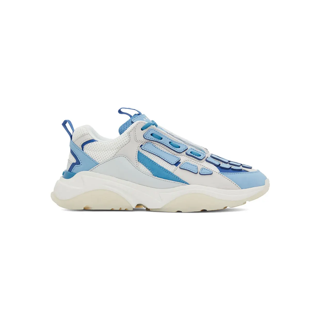 AMIRI White & Blue Bone Runner Low-Top Sneakers (PF22MFS001-878)