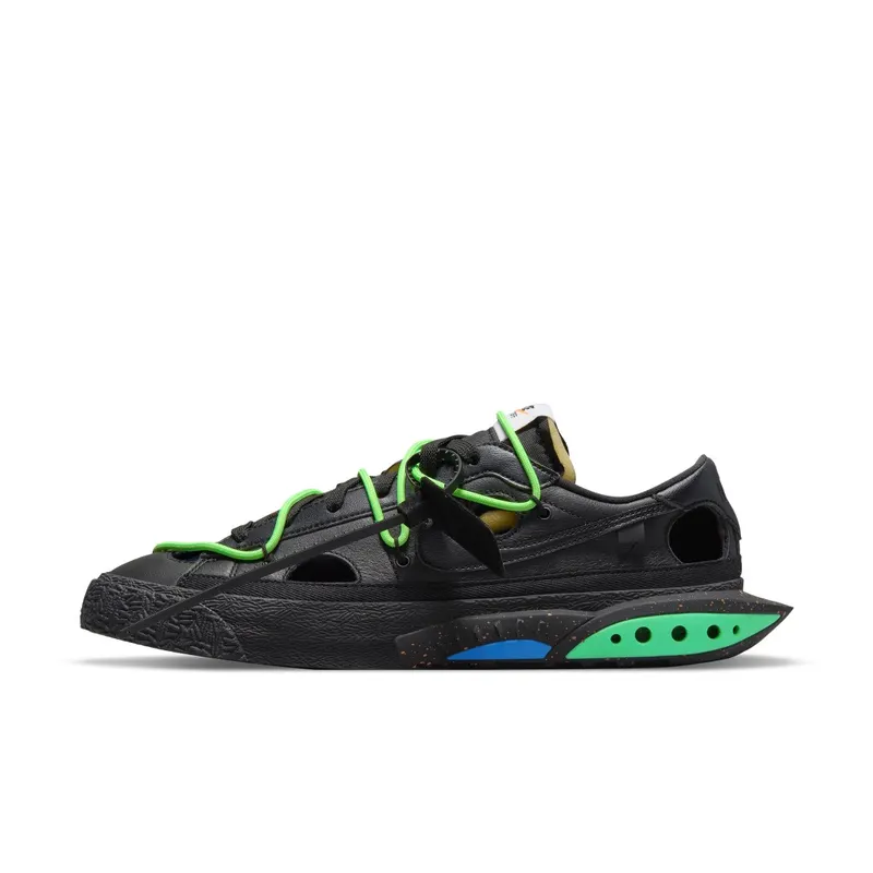 Nike Blazer Low Off-White Black Electro Green (DH7863-001)