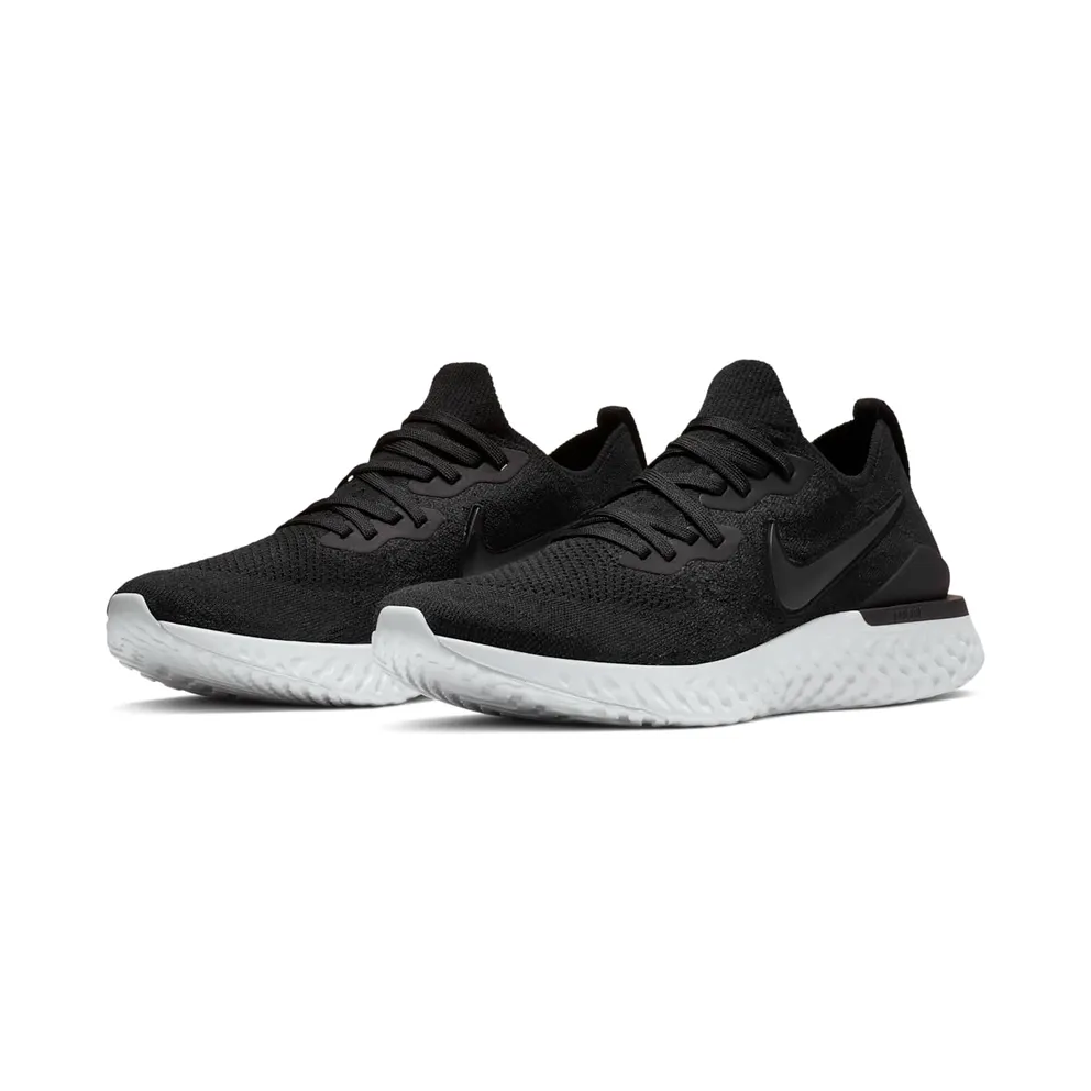 Nike Epic React Flyknit 2 Black White Black/Black-Gunsmoke (BQ8928-002)