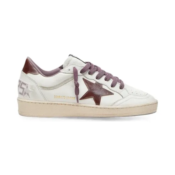 Golden Goose Ball Star Ltd mit Lederstern “White” (GWF00117F008552)