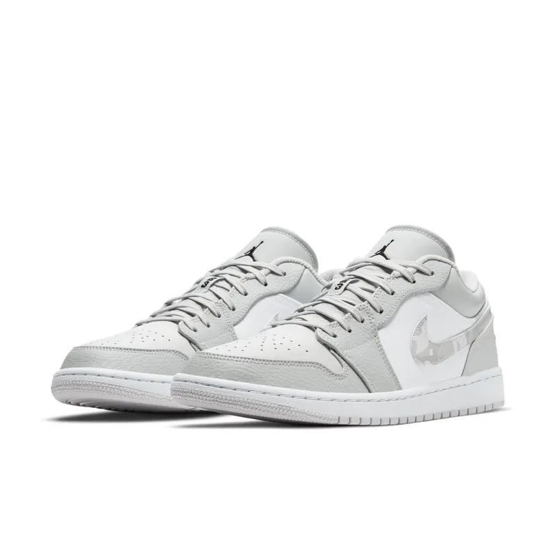 Jordan 1 Low White Camo White/Black-Neutral Grey (DC9036-100)