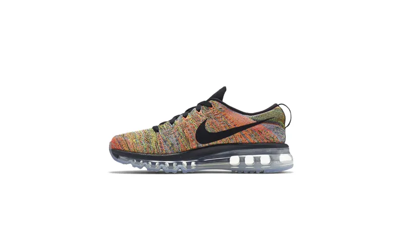 Nike Flyknit Air Max Multi-Color Chalk Blue Hyper Orange (W) Black/Black/Chalk Blue (620659-005)