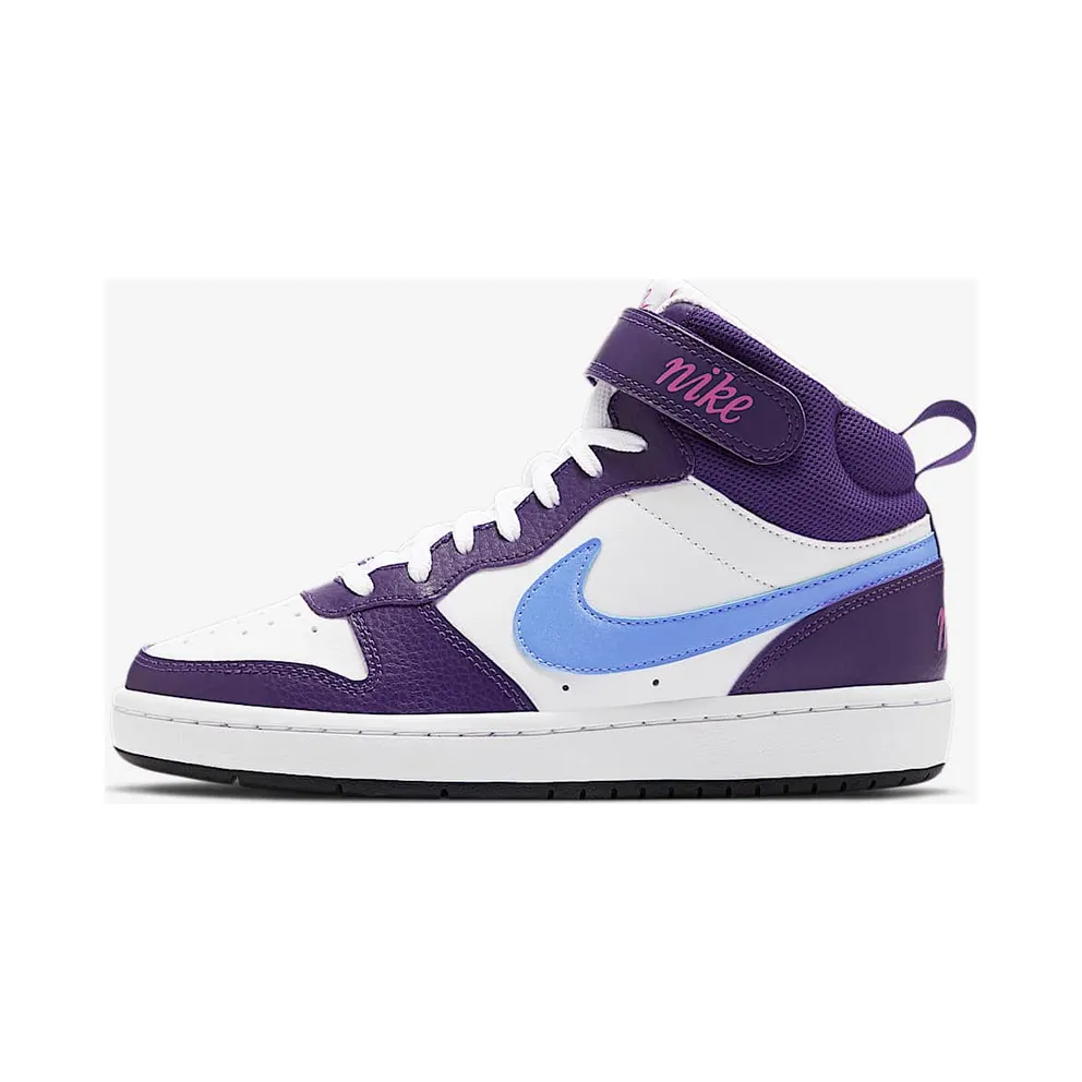 Nike Court Borough Mid 2 White Eggplant Royal Pulse (CD7782-106)