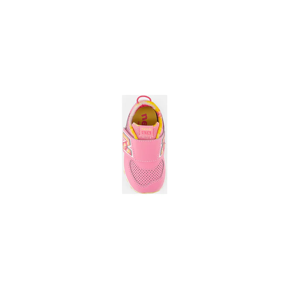 New Balance 574 Hook and Loop Signal Pink Clementine Tie-Dye (NW574KP)