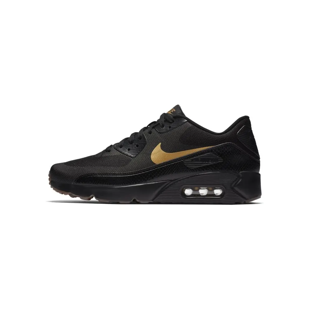 Nike Air Max 90 Ultra 2.0 Black Gold Black/Gum Medium Brown-Metallic Gold (875695-016)