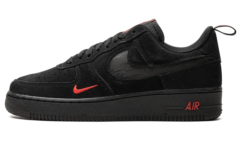 Nike Air Force 1 Low “Multi Swoosh Black Crimson” (DZ4514-001)