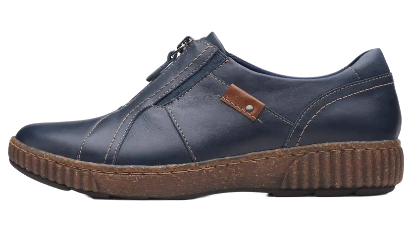 Clarks Magnolia Zip “Navy Leather” (26167482)