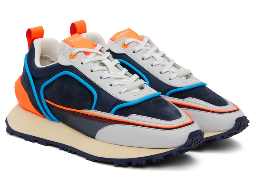 Balmain Navy Racer Sneakers (YM1VI305TSDM) (4)