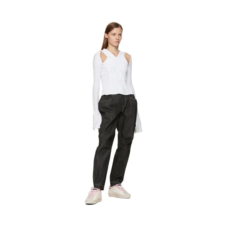 Golden Goose White & Pink Hi Star Low-Top Sneakers (GWF00372.F003269.81793) (5)