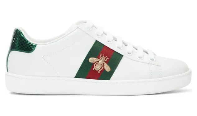 Gucci White New Ace Sneakers (431942 02JP0)