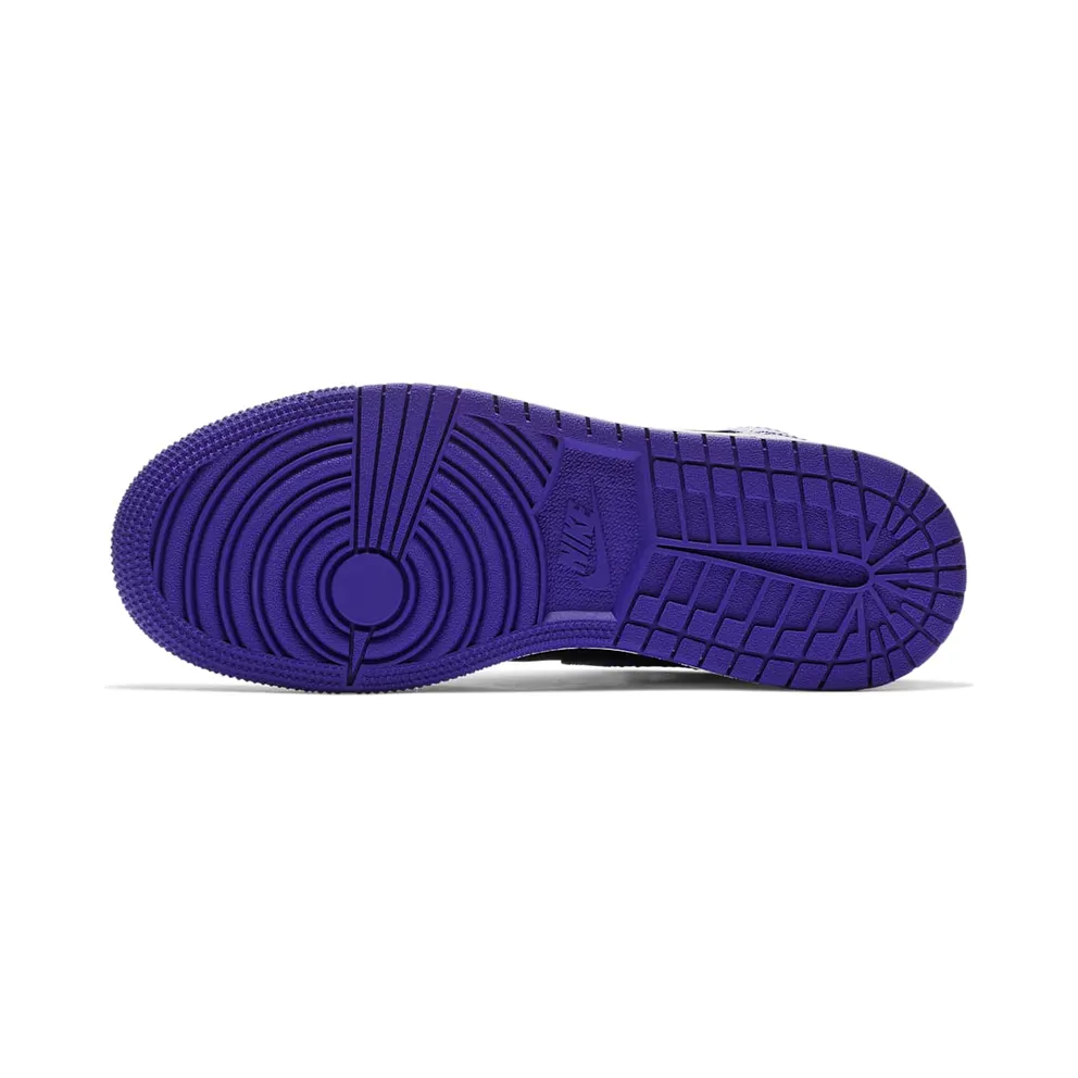 Jordan 1 Mid Black Dark Concord (GS) Black/Dark Concord-White (554725-051)