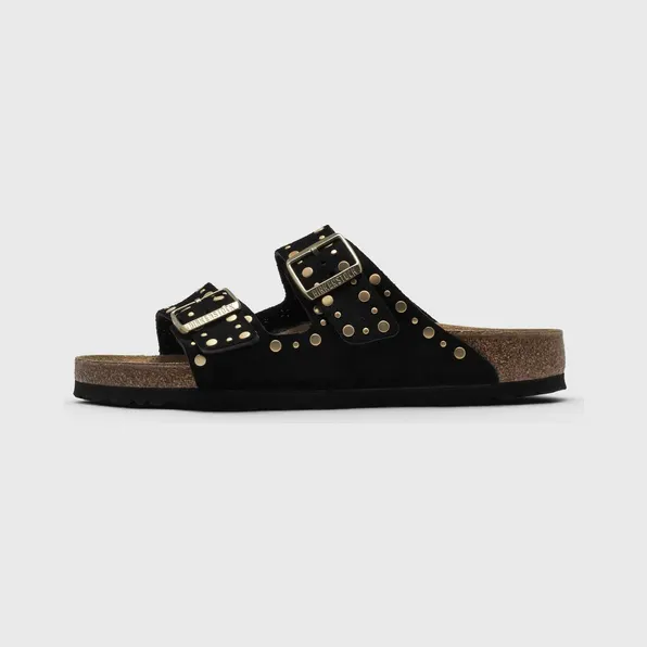 Birkenstock Arizona Rivets Suede Black