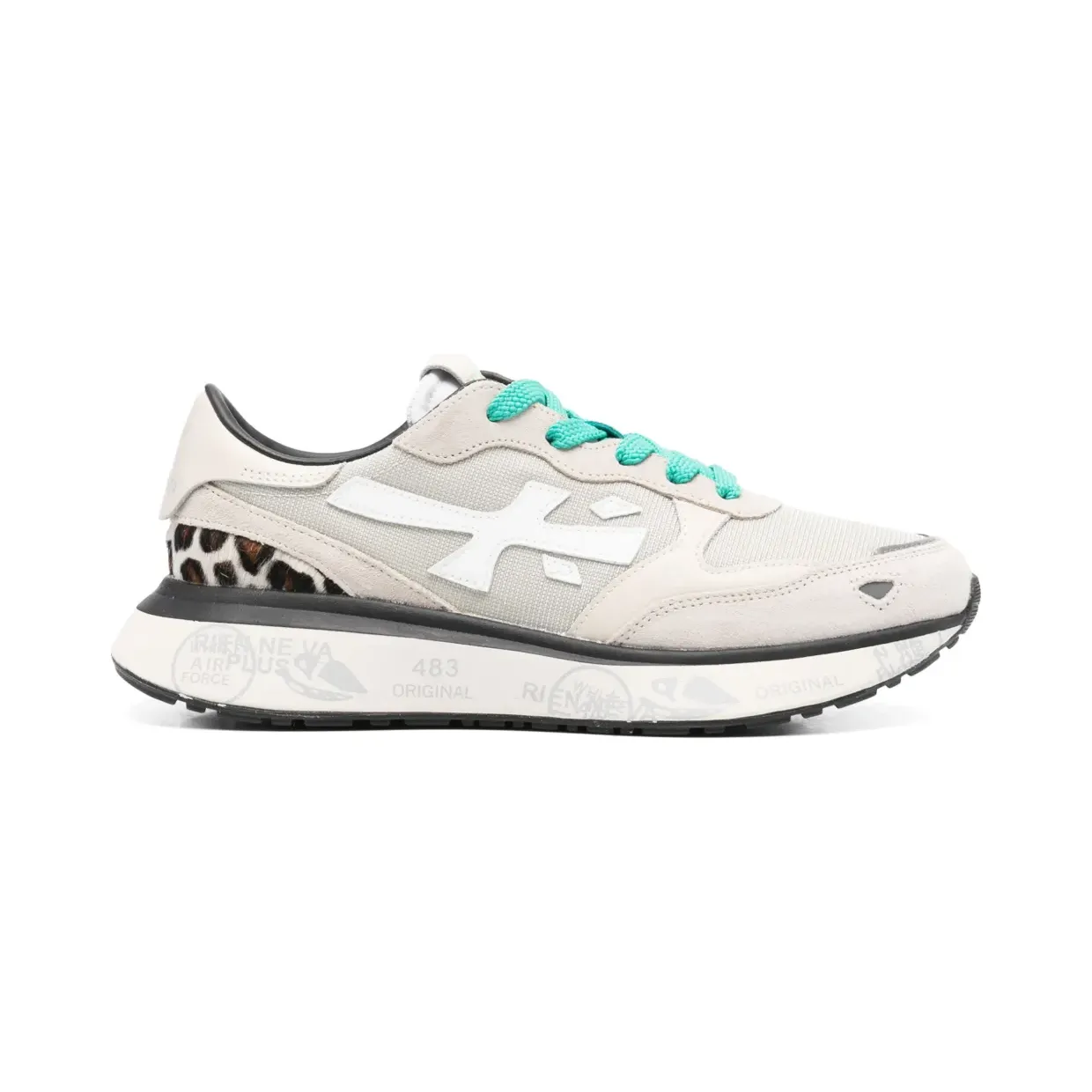 Premiata Lauryn 8184 sneakers met suède vlakken – Beige