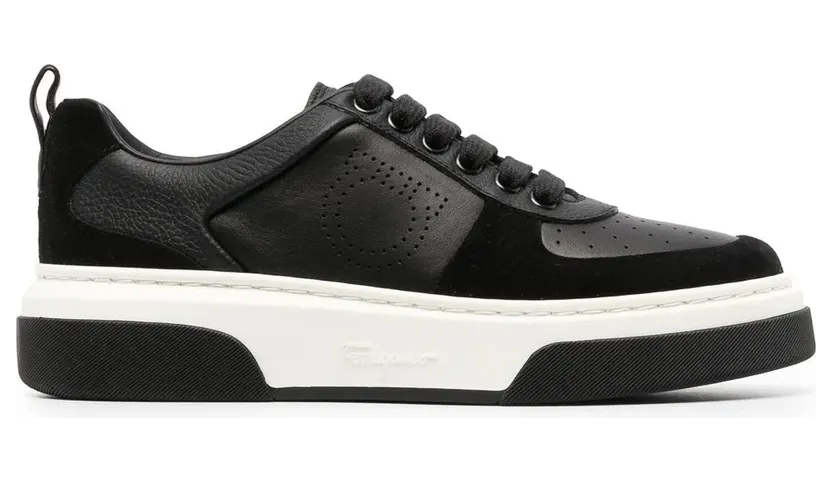 Ferragamo Gancini tweekleurige sneakers – Zwart (758338)