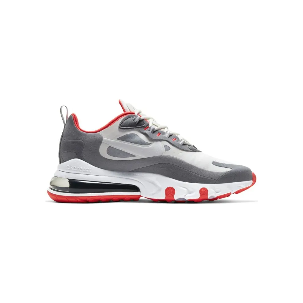 Nike Air Max 270 React Smoke Grey Red Summit White/Smoke Grey-Particle Grey-White (CT1264-100)