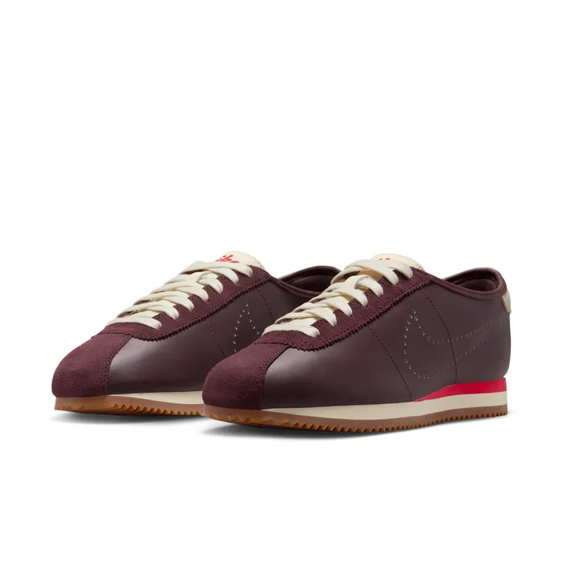 Nike Cortez Leather “Perforated Swoosh – Burgundy Crush” (HQ1841-601)
