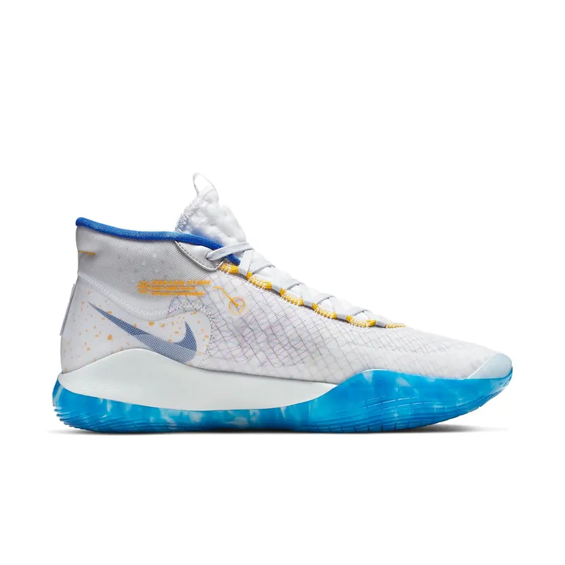 Nike KD 12 Warriors Home White/Metallic Gold-Game Royal-Amarillo (AR4229-100)