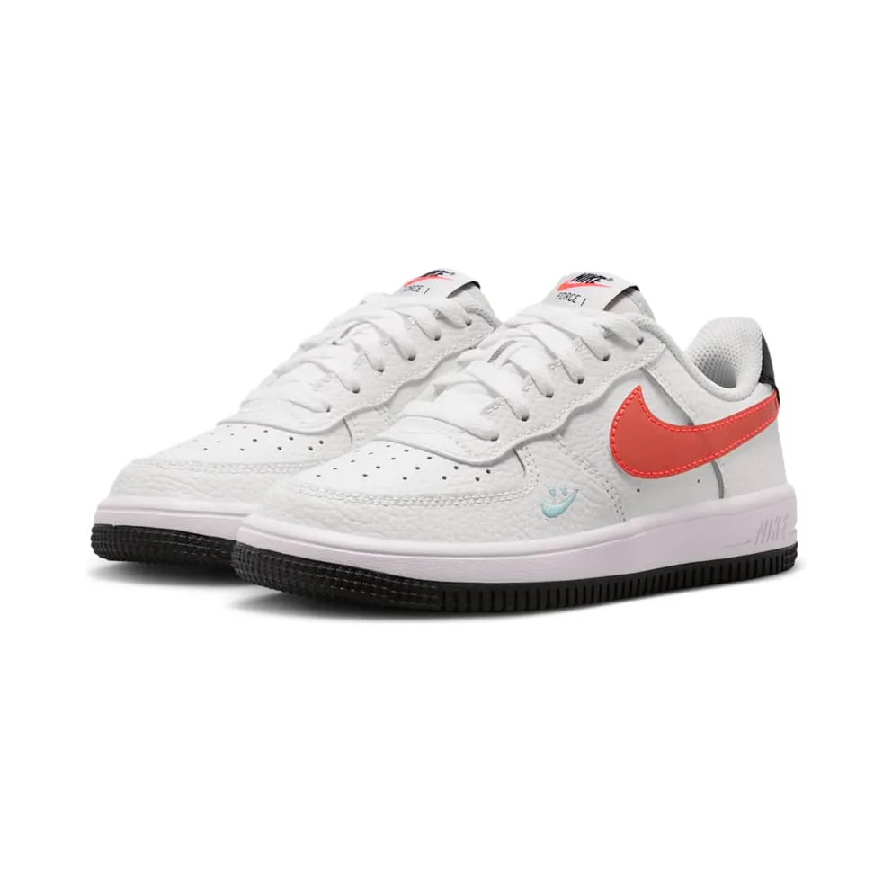 Nike Force 1 Low Smiley Swoosh White Black Flash Crimson (IV5085-100)