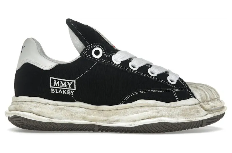 Maison Mihara Yasuhiro Blakey Puffer OG Sole Canvas Low Distressed Midsole Black White (A13FW730-BLK) (2)