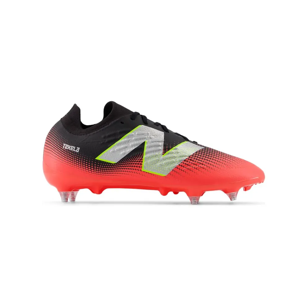 New Balance Tekela Magia V4+ Low Laced SG Black Energy Red Metallic Silver (ST2SLR45)