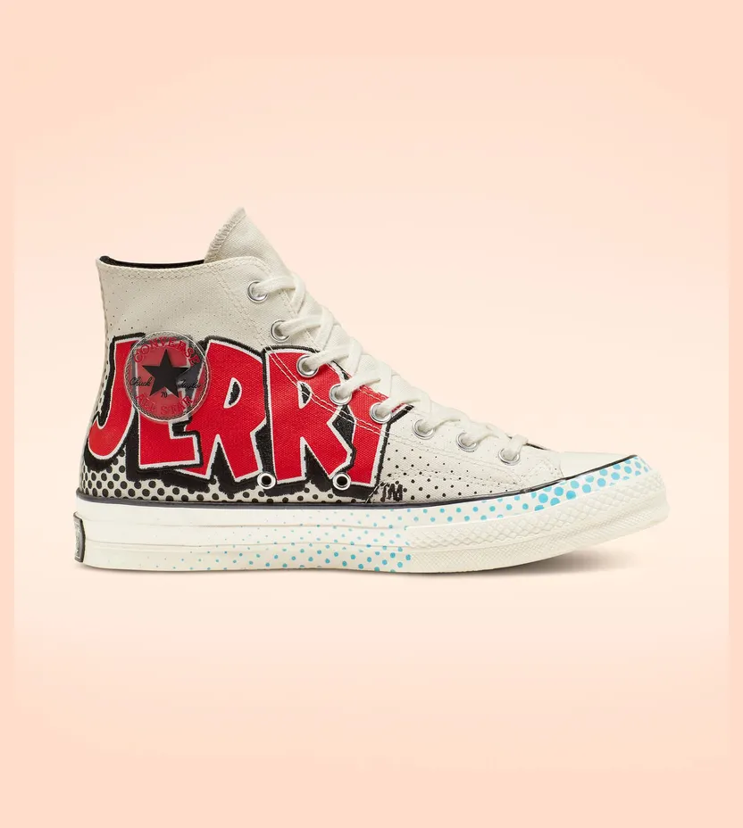 Converse Tom and Jerry x Chuck 70 High Egret/Red/Black (165734C)