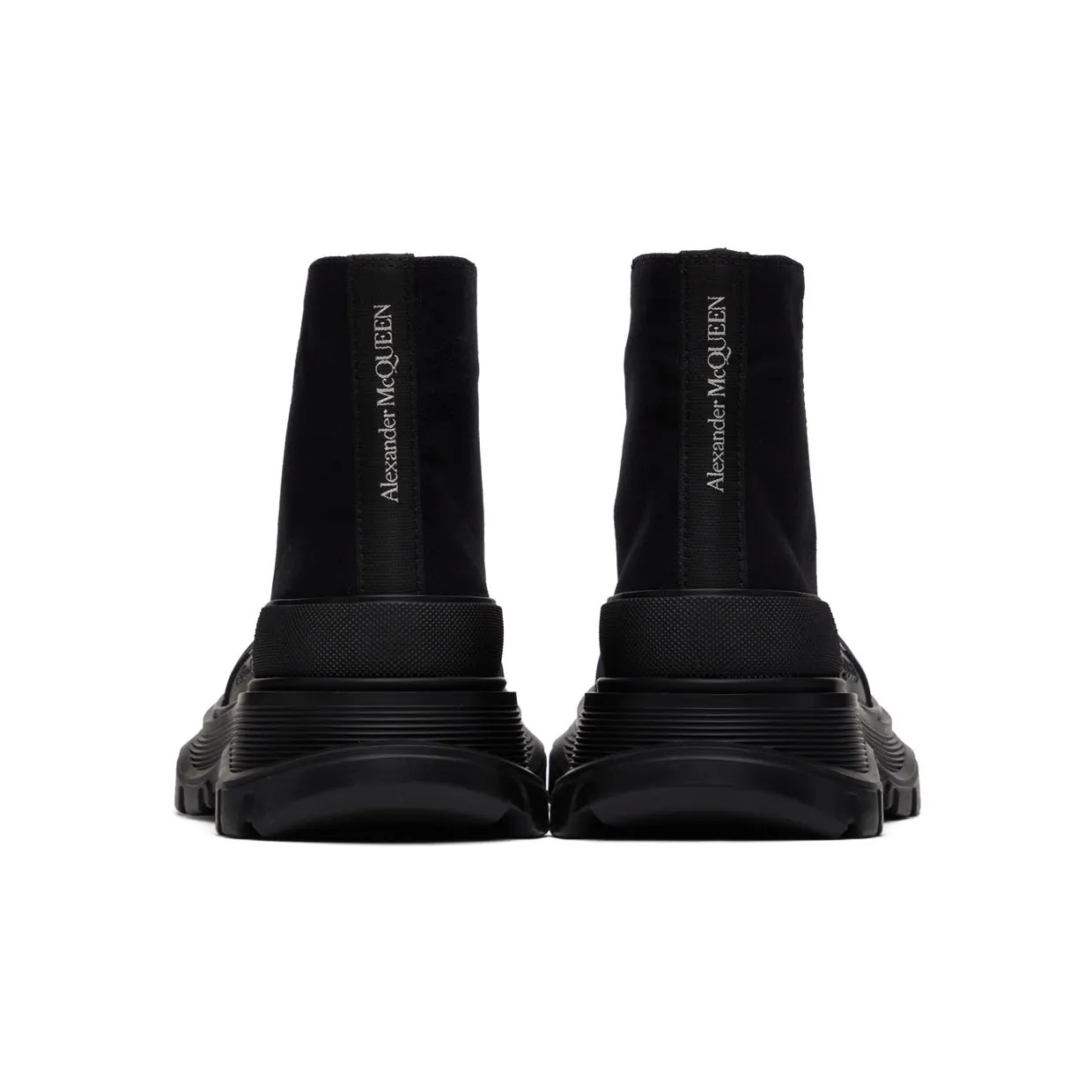 Alexander McQueen Black Tread Slick High-Top Sneakers (697080W4MV2) (2)