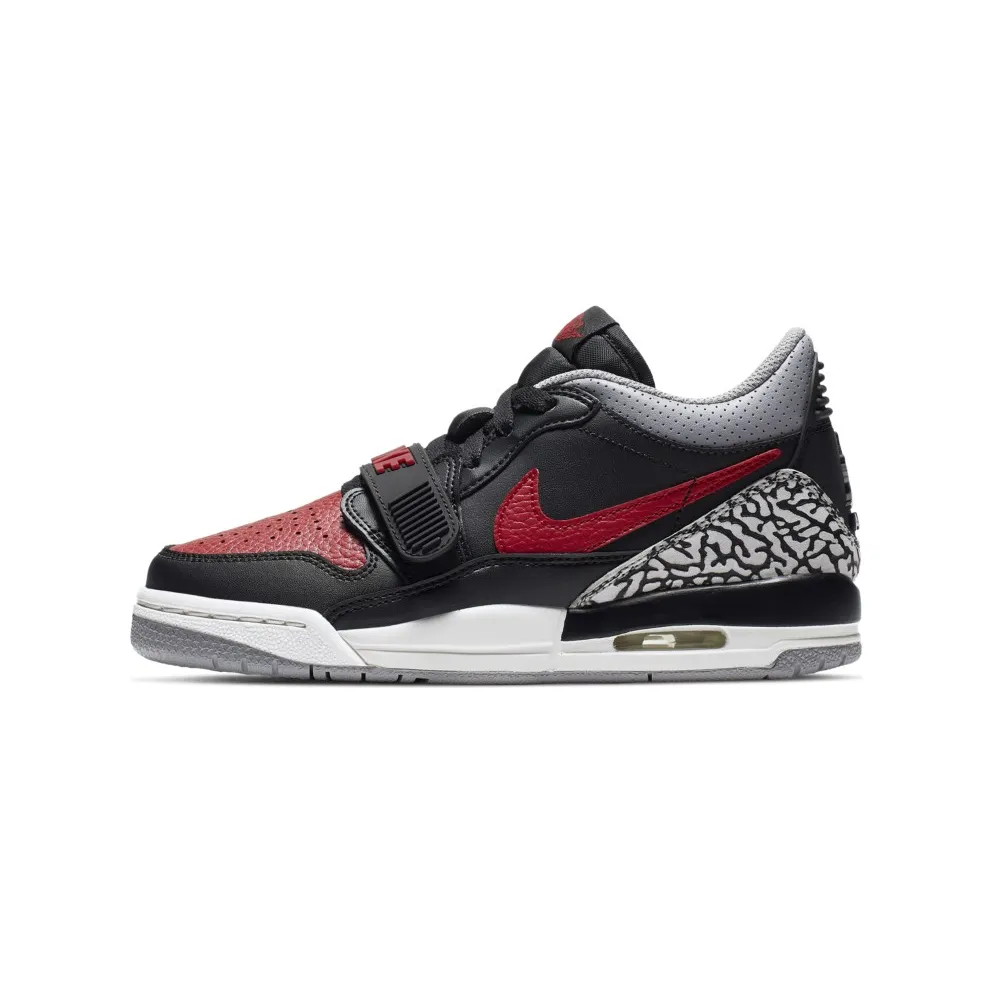Jordan Legacy 312 Low Bred Cement (GS) Black/Gym Red-Black-Cement Grey (CD9054-006)