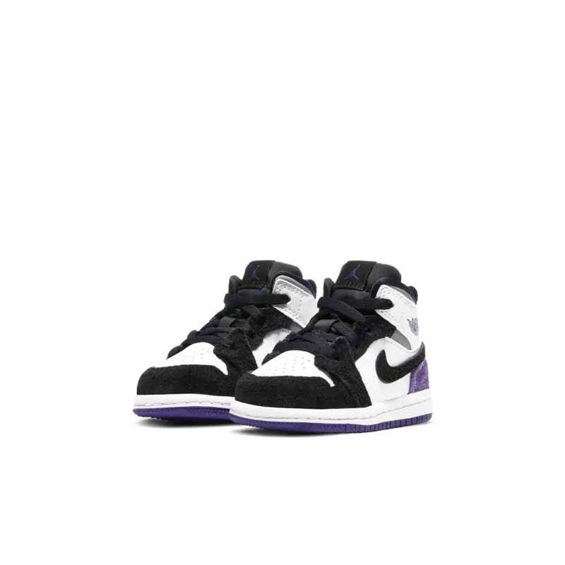 Jordan 1 Mid SE Purple (TD) White/Black-Light Solar Flare Heather-Varsity Purple (BQ6933-105)
