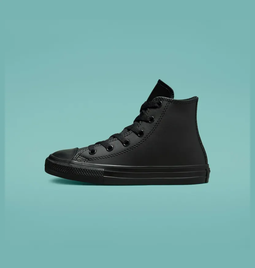 Converse Chuck Taylor All Star Leather Zwart/zwart/zwart (A00919C)