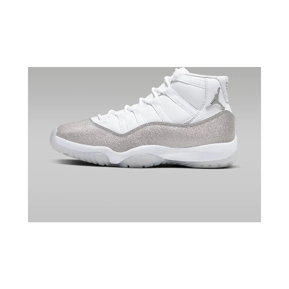 Air Jordan Womens Nike AJ XI 11 White Metallic Silver (2019) (AR0715-100)