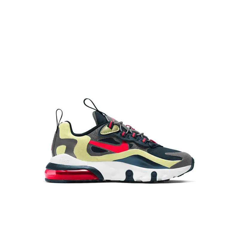 Nike Air Max 270 React Iron Grey Bright Crimson (PS) (BQ0102-015)