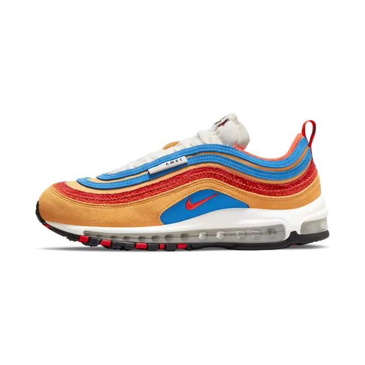 Nike Air Max 97 SE Running Club “Pollen / Light Photo Blue / University Red / Orange” (DH1085-700)