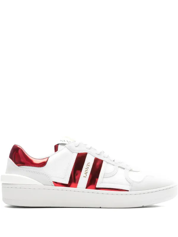 Lanvin Clay gestreepte low-top – White (FMSKDK00GLOSA230030)