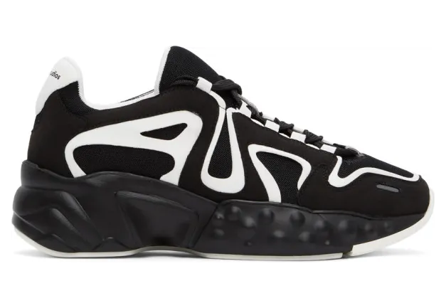 Acne Studios Black and White Rockaway Sneakers (BD0152-)