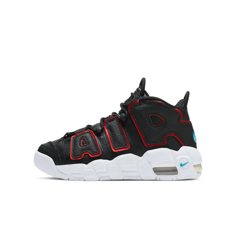 Nike Air More Uptempo Black Fusion Red (GS) (DJ4610-001)