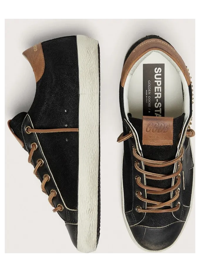 Golden Goose Women’S Super-Star Ltd In Black Glitter Leather With Black Leather Star (GWF01102.F008515.90301) (4)