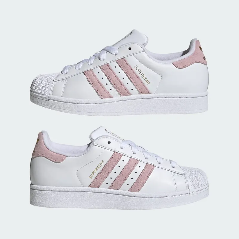 Adidas SUPERSTAR II Shoes Cloud White / Clear Pink / Cloud White (HQ9507)