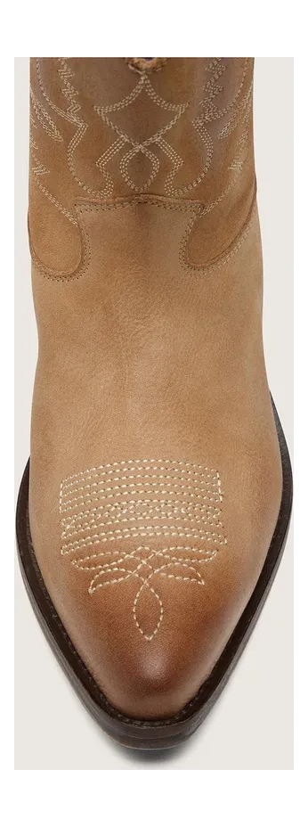 Golden Goose Low Wish Star Boots In Tobacco-Colored Suede With Heel (GWF01050.F008811.55354) (4)