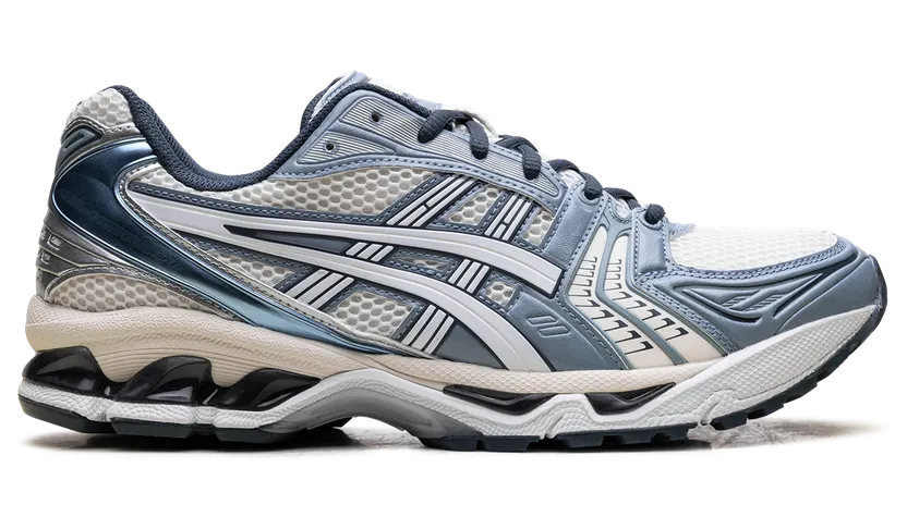 Asics GEL-Kayano 14 “Cream Raw Indigo”: crème met een blauw randje (5)